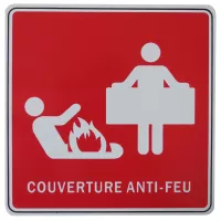 Panneau de signalisation couverture anti-feu