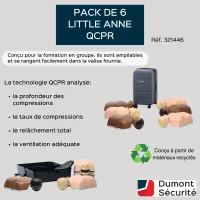 Mannequin secourisme Laerdal little Anne QCPR - Lot de 6 livré en une valise