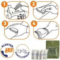 Pansement hémostatique d'urgence QuikClot Combat Gauze