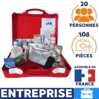 Trousse de secours entreprise 20 personnes 108 pièces