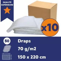 Drap jetable 70 gr de transfert - 10 Cartons de 50 - 150x220 cm