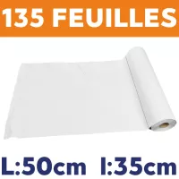 Drap examen médical gaufré Valaroll rouleau de 135 feuilles 50x35cm 32g m2