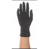 Gants nitrile noir non poudré - Boîte de 100