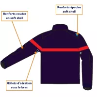 Veste softshell Sapeur Pompier