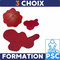 Flaque de faux sang résine pour formateur secourisme PSC PSE2