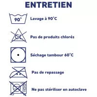 Couverture bactériostatique 110x190cm 90° soudée bleu roi