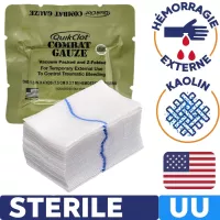 Pansement hémostatique d'urgence QuikClot Combat Gauze