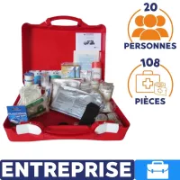 Trousse de secours entreprise 20 personnes 108 pièces