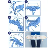 Ceinture de contention abdominale au lit,maintien pelvien et système fermeture