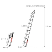 Echelle télescopique Ecoline 3 m