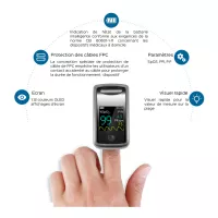 Choicemmed MD300CI216 Oxymètre de Pouls Médical au Doigt OLED avec PI