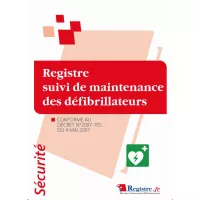 Registre de contrôle et maintenance des défibrillateurs - 40 pages A4 21x29.7cm