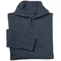 Chemise F1 pompier bleu marine 100% coton à col montant fermeture YKK